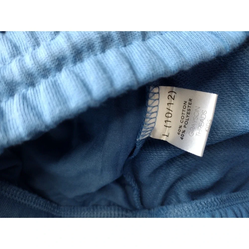 Grayson Threads‎ Kids Blue French Terry Knit Shorts Size L 10/12 NWT